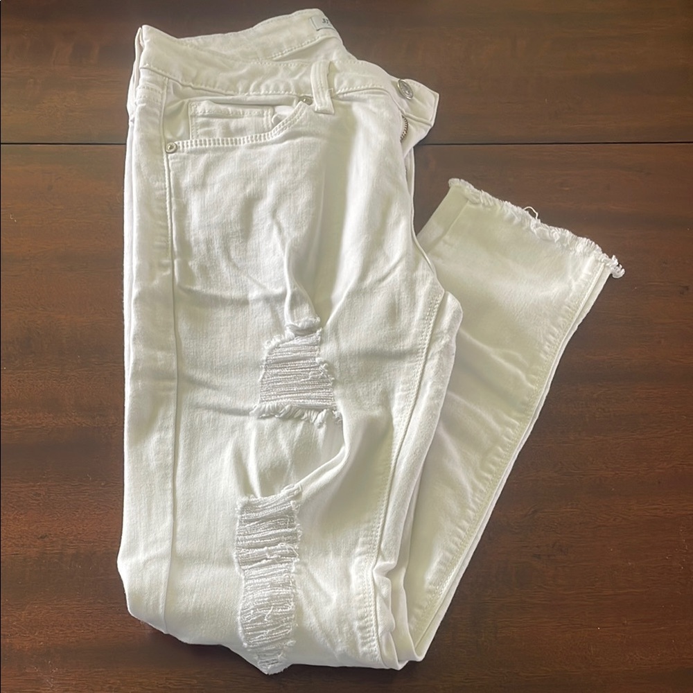 Just Black White Distressed Jeans